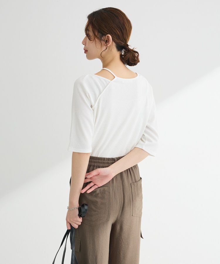 Green Parks「5分袖テレコリブプルオーバー」|Tシャツ・カットソー|