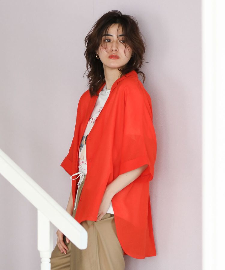 Green Parks「開襟シアージャケット風シャツ」|シャツ・ブラウス|Red