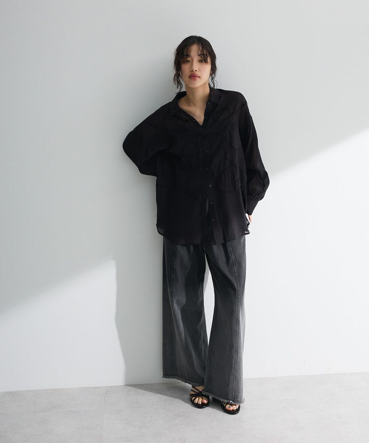 Green Parks「・ELENCARE DUE テープ刺繍シアーシャツ」|シャツ・ブラウス|