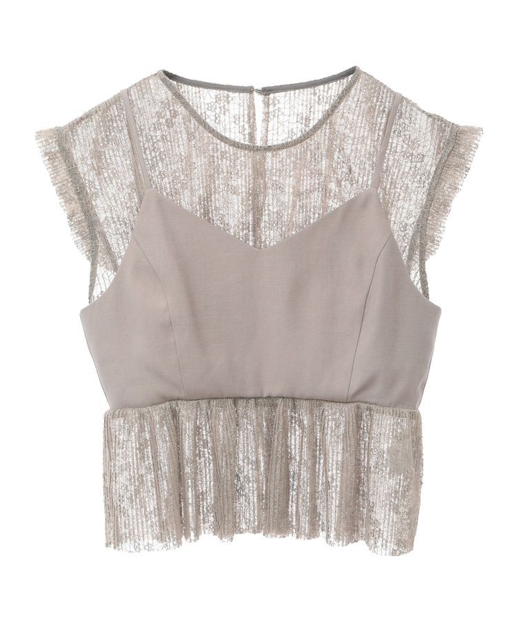 Green Parks「・ELENCARE DUE ドッキングレースブラウス」|シャツ・ブラウス|