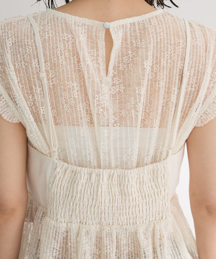 Green Parks「・ELENCARE DUE ドッキングレースブラウス」|シャツ・ブラウス|