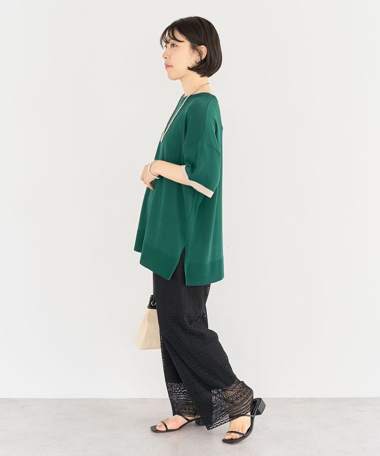 Green Parks「冷やっとすずやかレイヤーニットプルオーバー」|ニット・セーター|