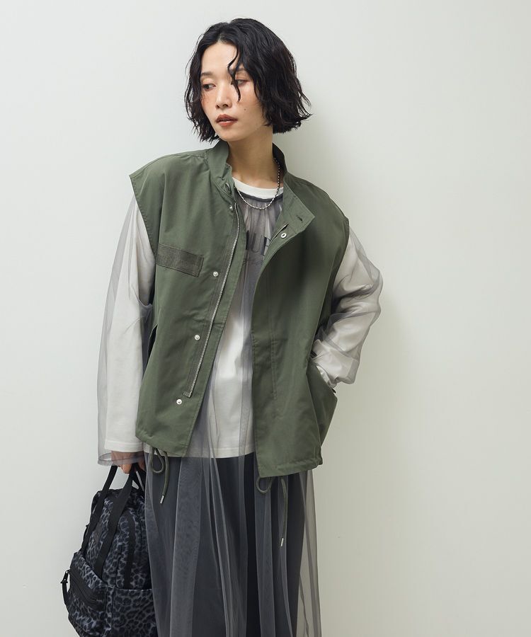 Green Parks「ミリタリーベスト」|ベスト・ジレ|Khaki