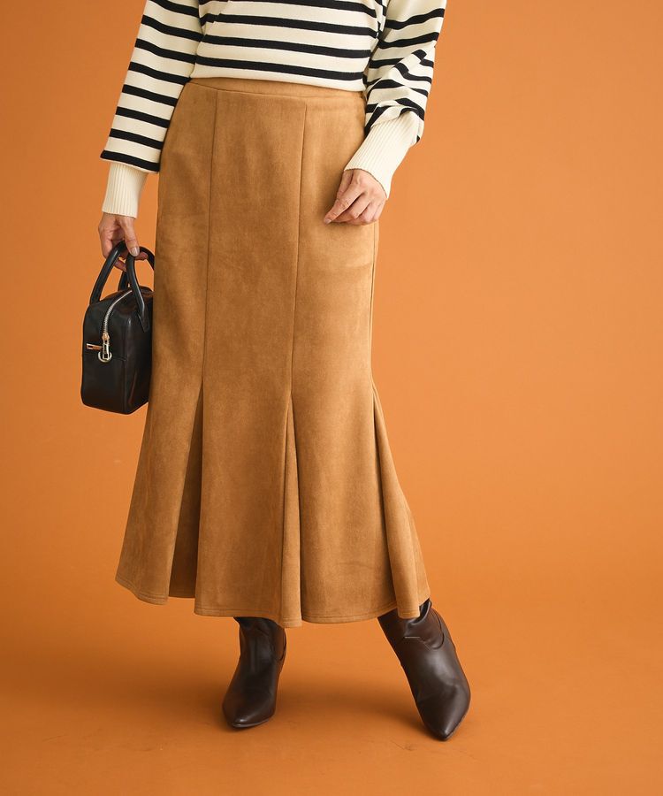 Green Parks「なめらかタッチスウェード調マーメイドスカート」|スカート|Camel