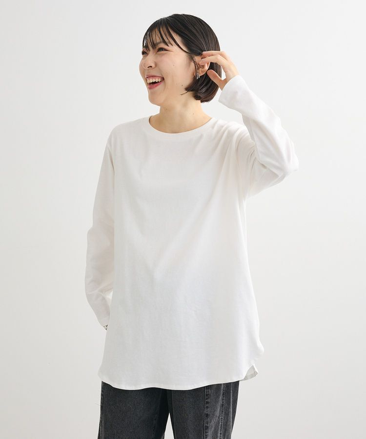 Green Parks「【WEB限定】裾ラウンドホワイトインナー」|Tシャツ・カットソー|