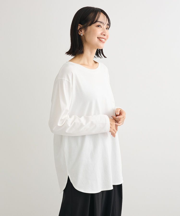 Green Parks「【WEB限定】裾ラウンドホワイトインナー」|Tシャツ・カットソー|