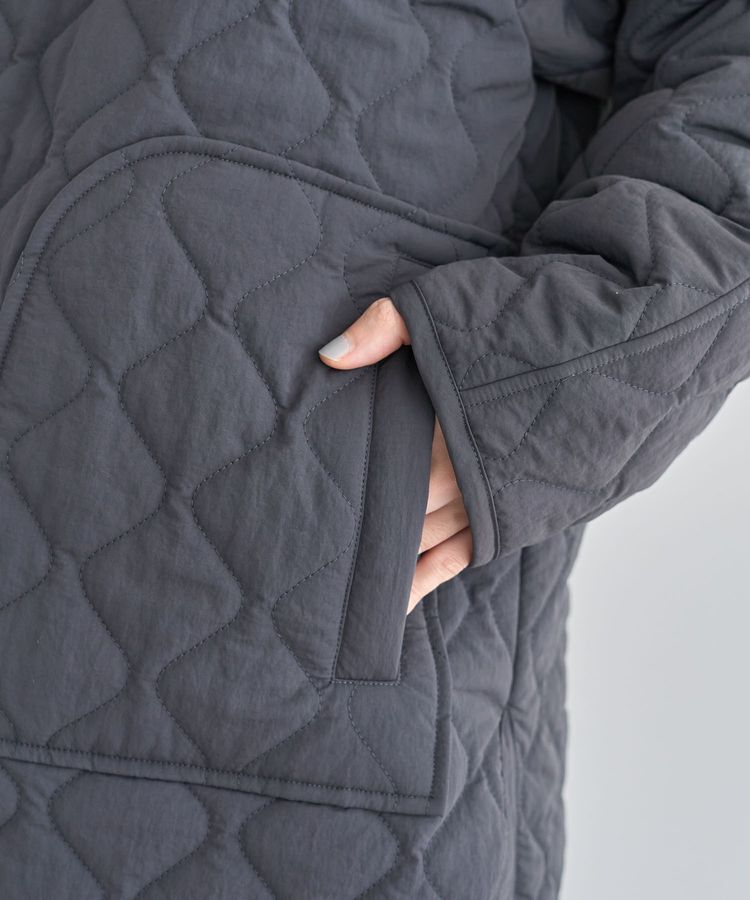 Green Parks「2WAYニットフードキルティングブルゾン」|ブルゾン・スタジャン|