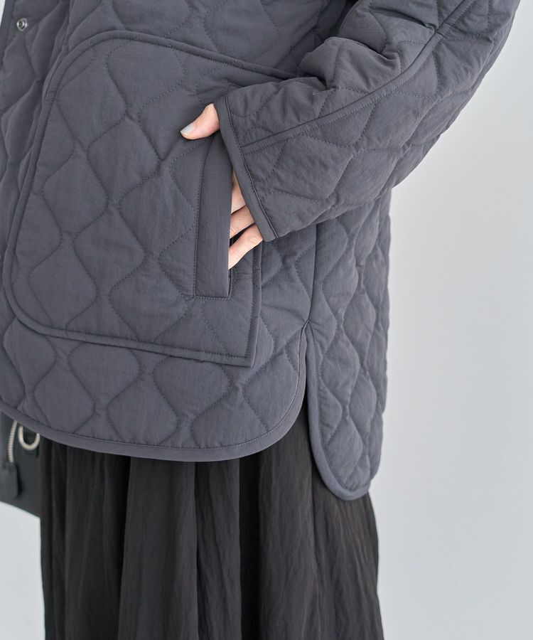 Green Parks「2WAYニットフードキルティングブルゾン」|ブルゾン・スタジャン|