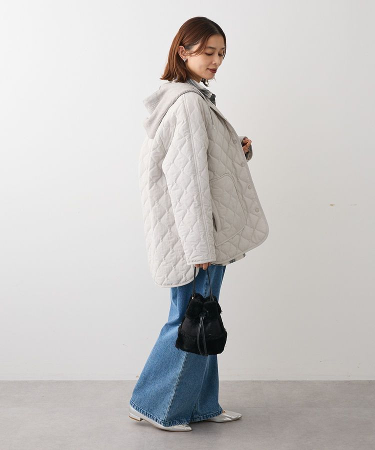 Green Parks「2WAYニットフードキルティングブルゾン」|ブルゾン・スタジャン|