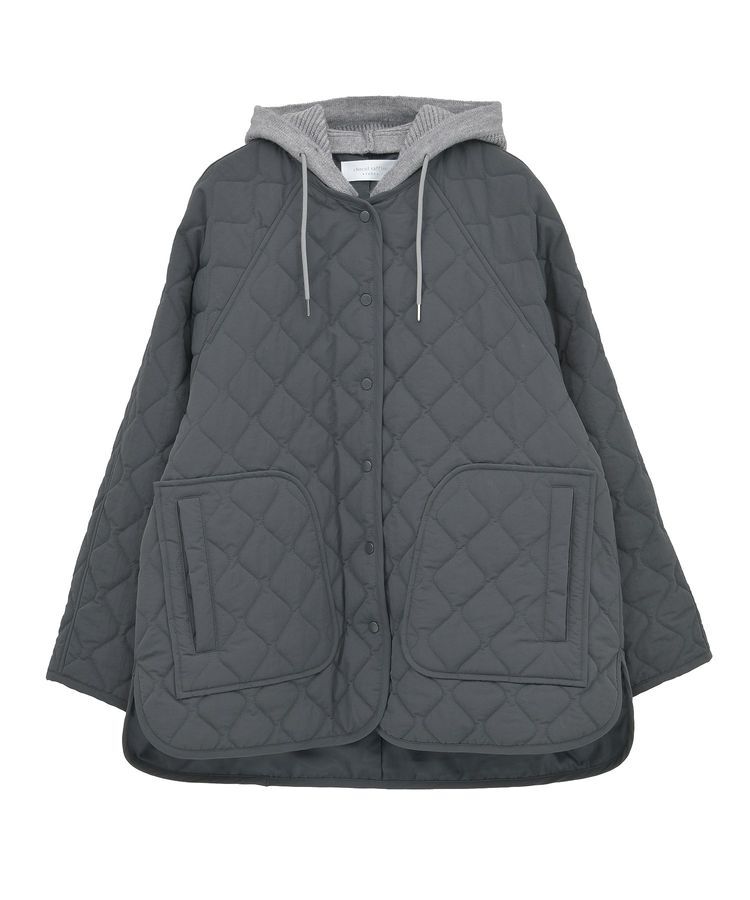 Green Parks「2WAYニットフードキルティングブルゾン」|ブルゾン・スタジャン|