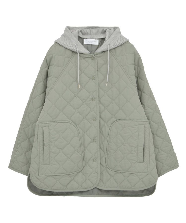 Green Parks「2WAYニットフードキルティングブルゾン」|ブルゾン・スタジャン|