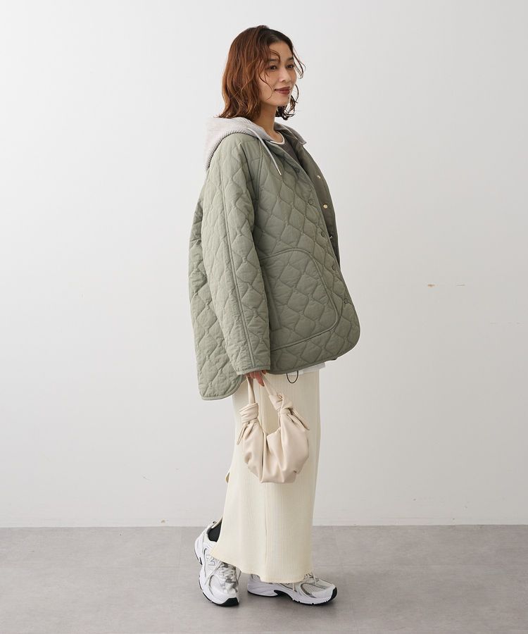 Green Parks「2WAYニットフードキルティングブルゾン」|ブルゾン・スタジャン|