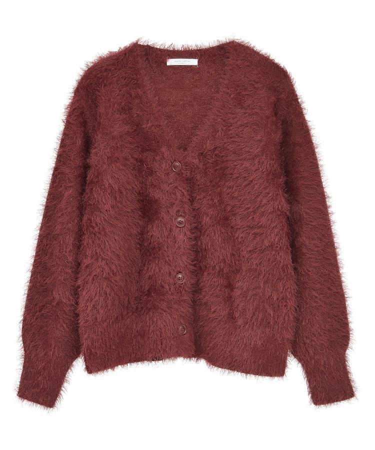 Green Parks「シャギーVネックカーディガン」|カーディガン|