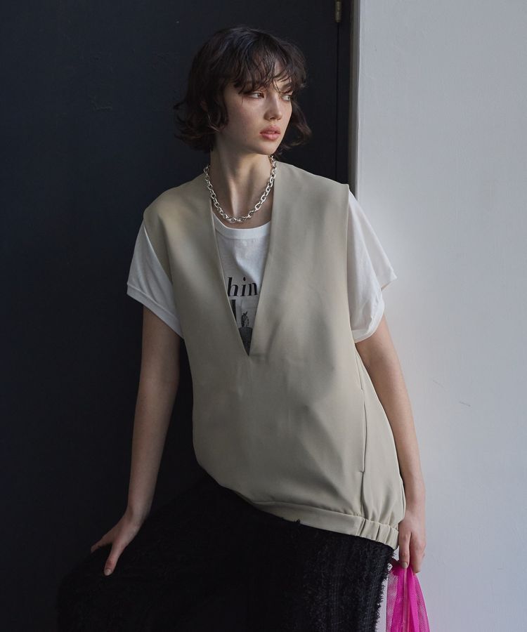 GARAGE OF GOOD CLOTHING「Vネックコクーンベスト」|ベスト・ジレ|
