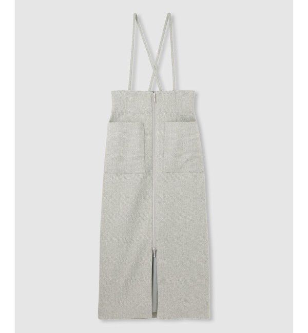 allureville「メランジピンヘッドサススカート」|タイト|オフホワイト