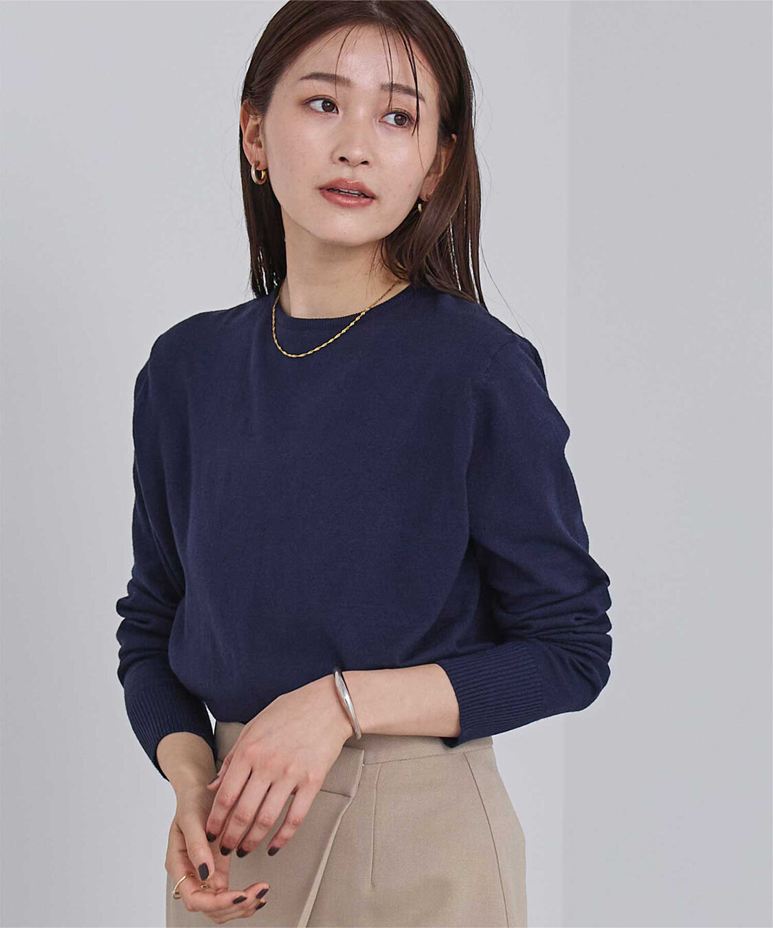ur's「カシミヤタッチクルーネックニットトップス」|ニット・セーター|