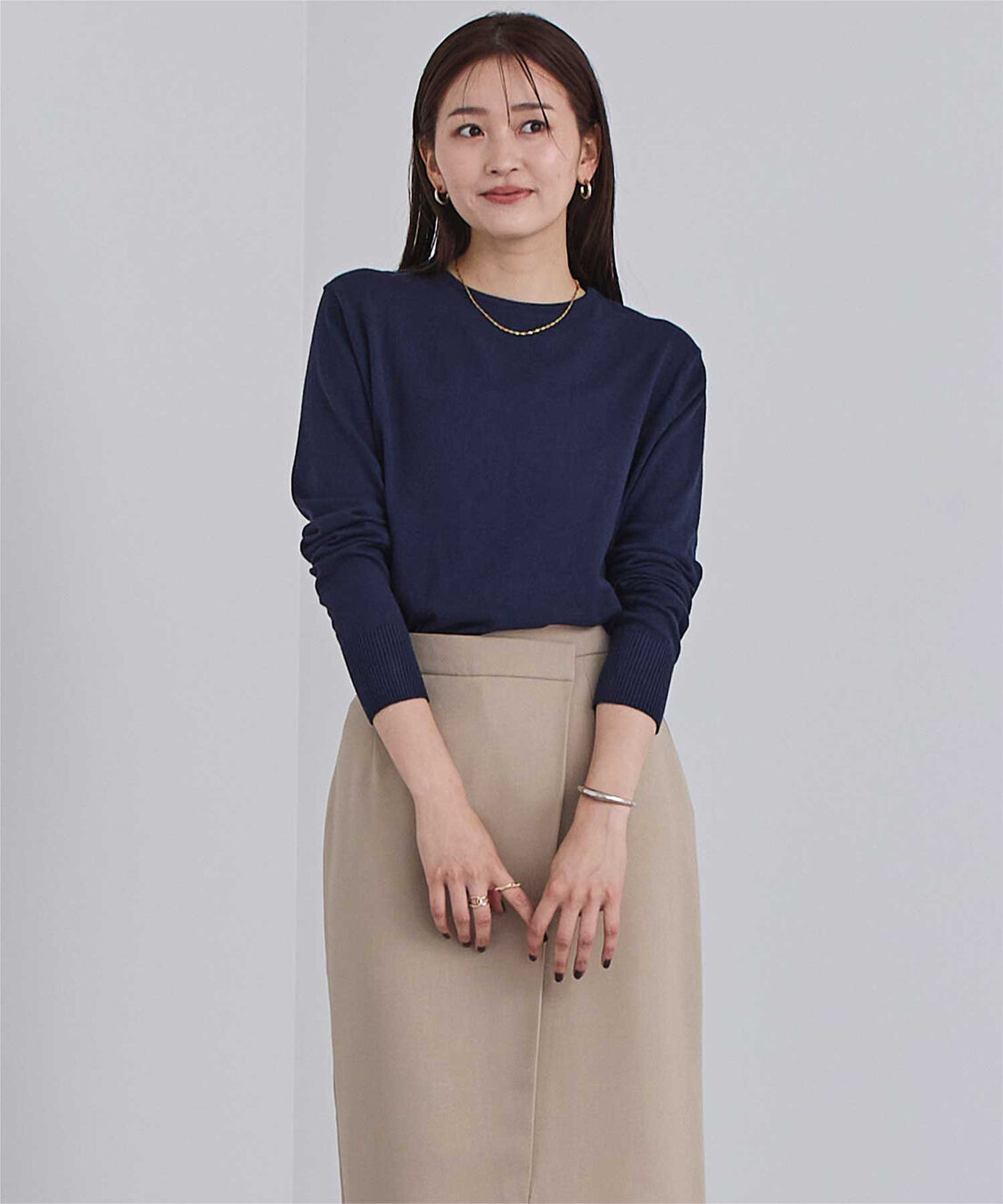 ur's「カシミヤタッチクルーネックニットトップス」|ニット・セーター|