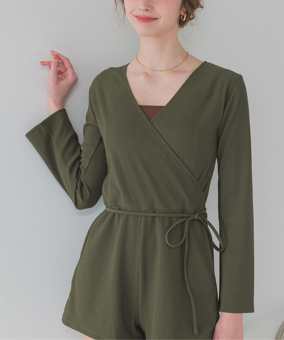 SEA DRESS「カシュクールオールインワン」|コンビネゾン|