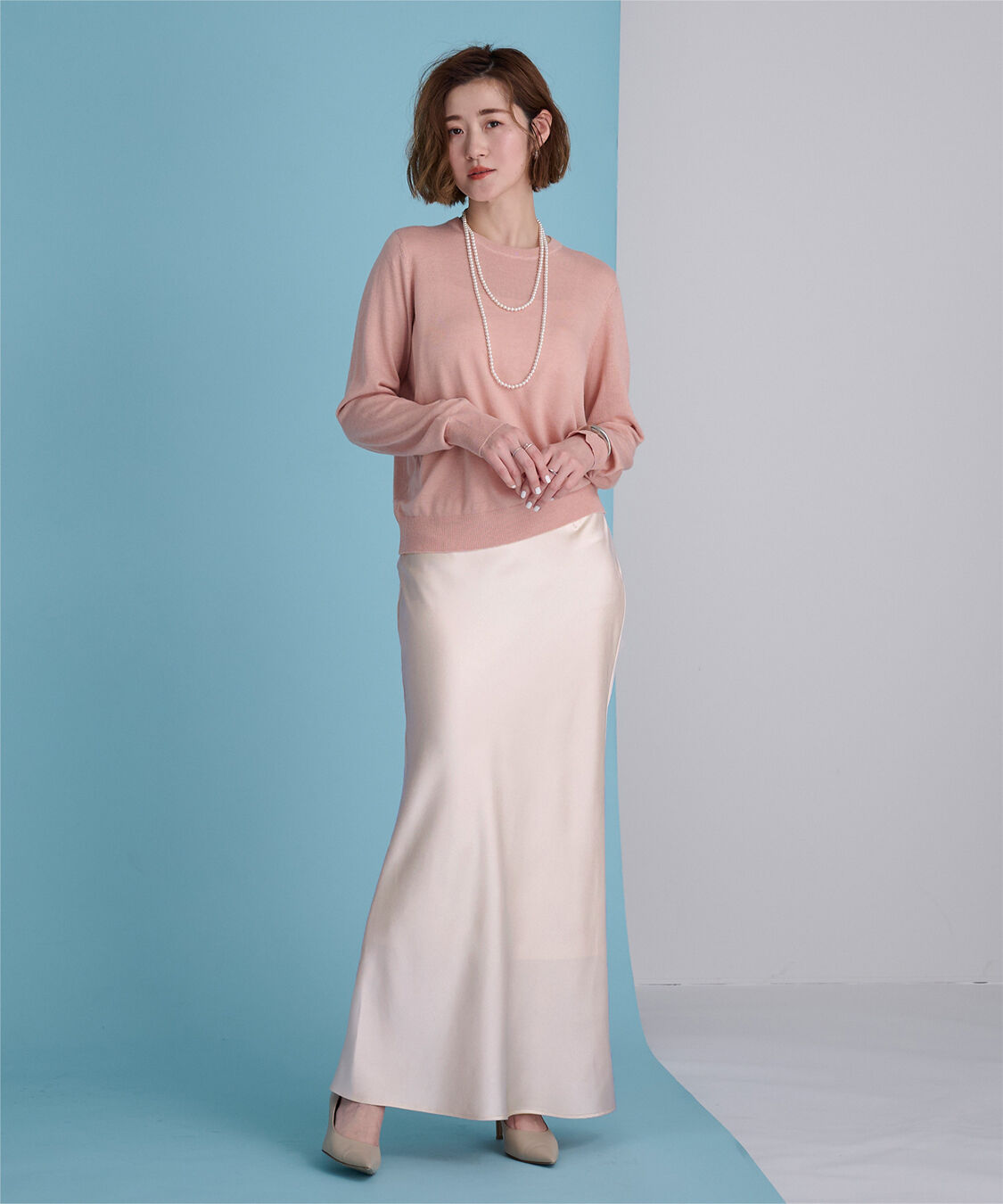 ur's「サテンマーメイドマキシスカート」|スカート|