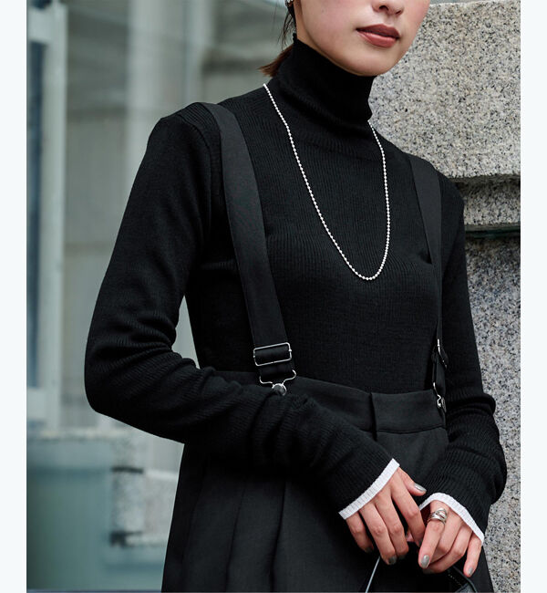 ur's「ウールブレンドロングスリーブハイネックリブニット」|ニット・セーター|