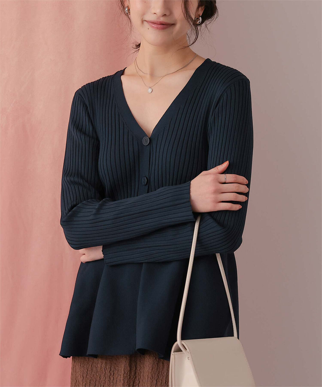 titivate「前後2wayペプラムニットトップス」|ニット・セーター|