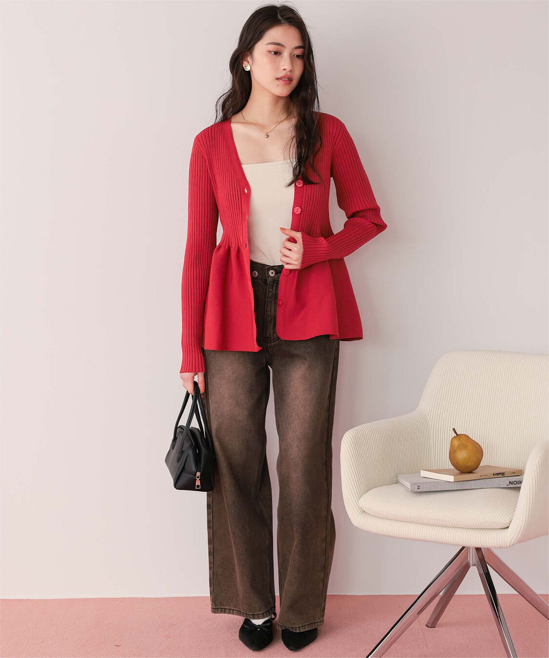 titivate「前後2wayペプラムニットトップス」|ニット・セーター|