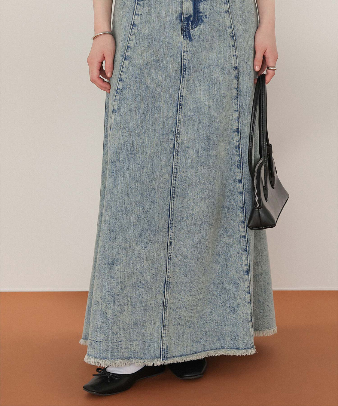 titivate「ハイウエストボリュームフレアデニムスカート」|スカート|