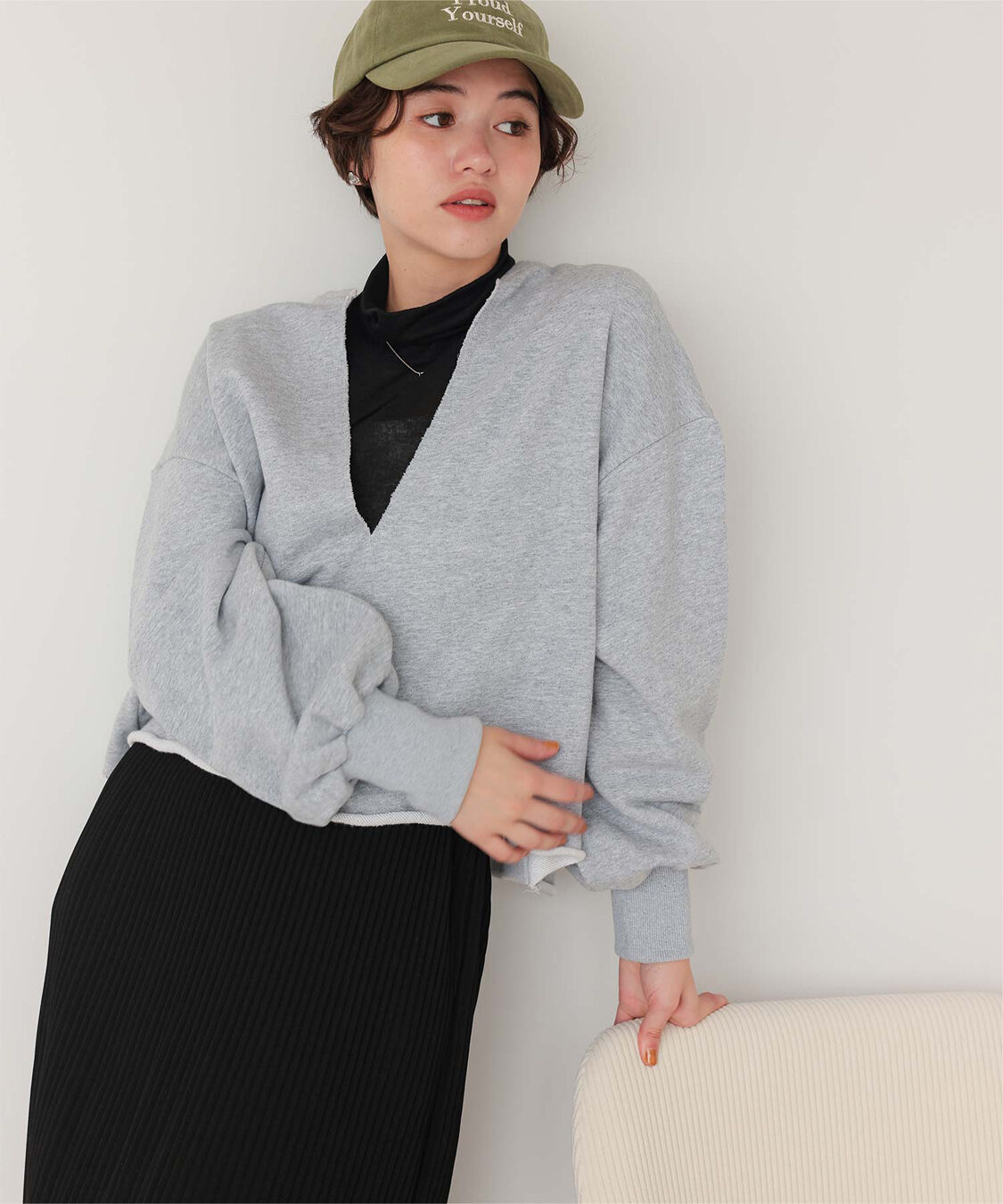 titivate「着心地抜群シアーハイネックトップス」|Tシャツ・カットソー|