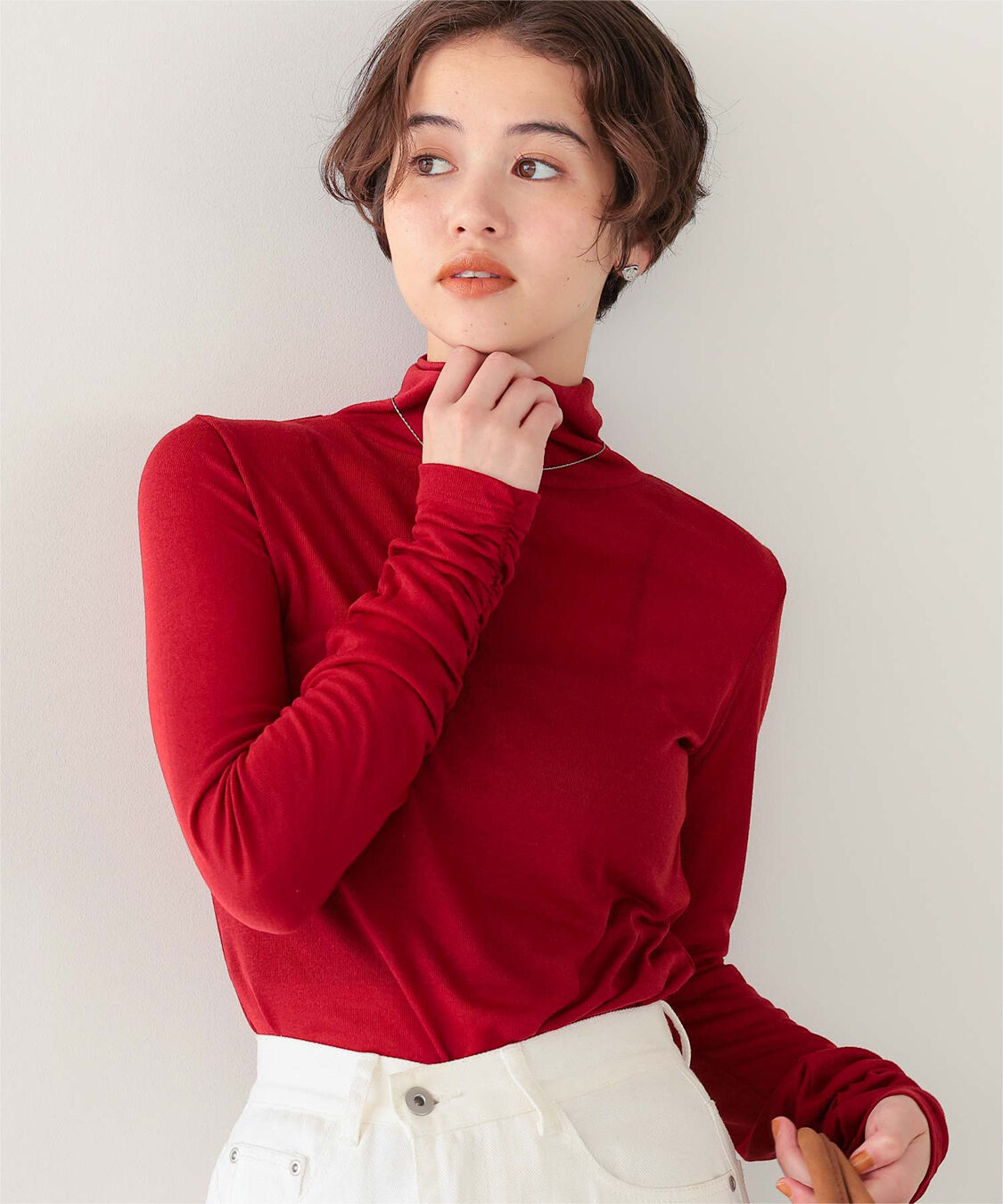 titivate「着心地抜群シアーハイネックトップス」|Tシャツ・カットソー|