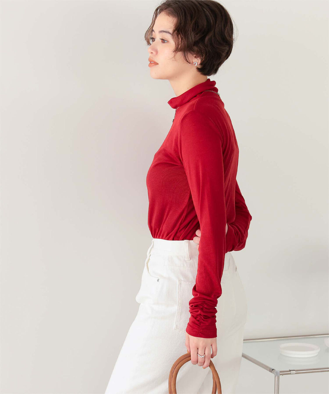 titivate「着心地抜群シアーハイネックトップス」|Tシャツ・カットソー|