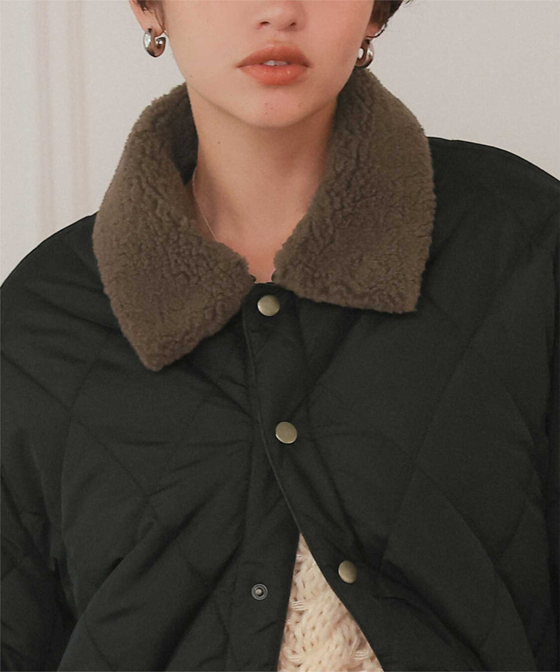 titivate「配色襟付きキルティングジャケット」|その他|