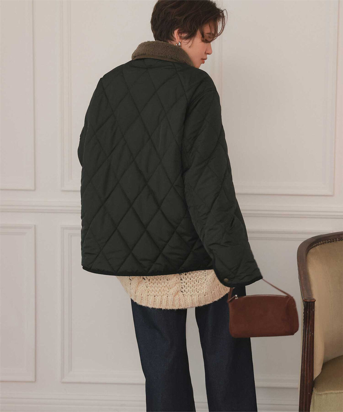 titivate「配色襟付きキルティングジャケット」|その他|
