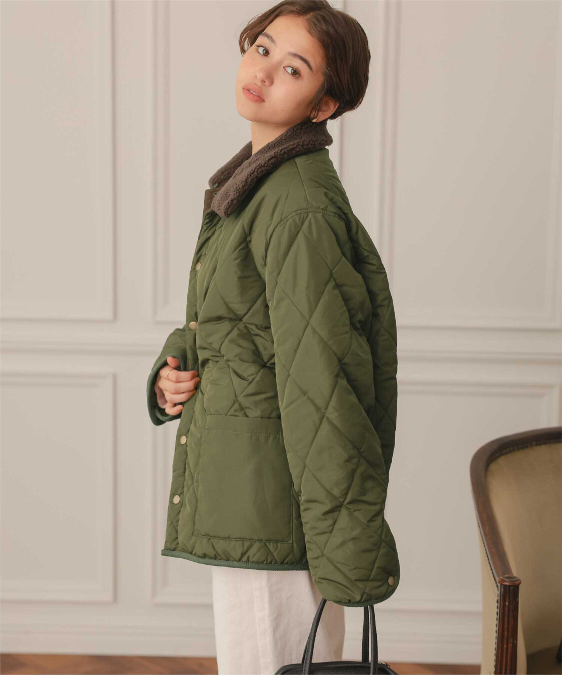 titivate「配色襟付きキルティングジャケット」|その他|