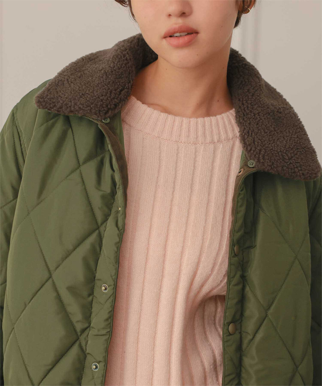 titivate「配色襟付きキルティングジャケット」|その他|