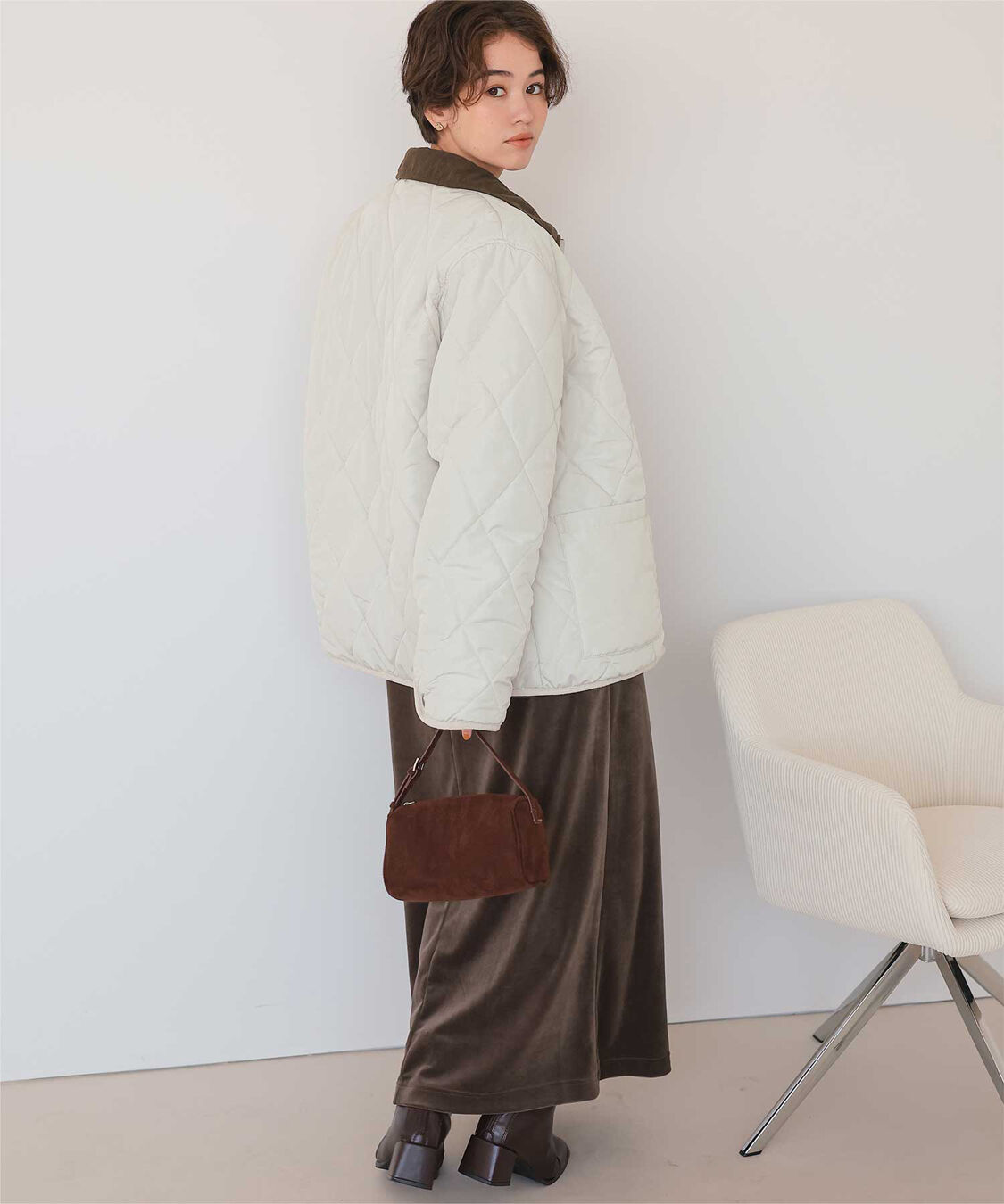 titivate「配色襟付きキルティングジャケット」|その他|