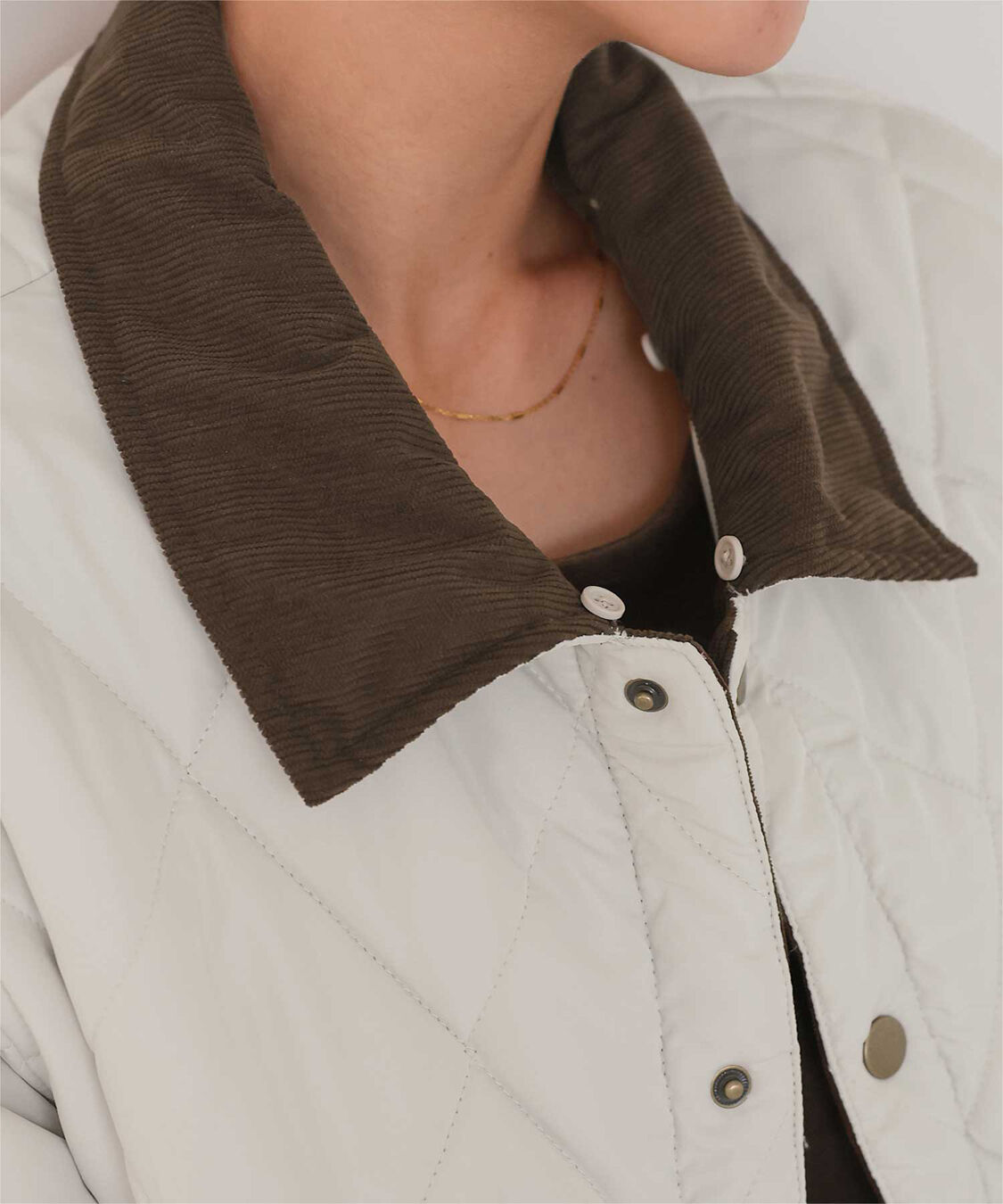 titivate「配色襟付きキルティングジャケット」|その他|