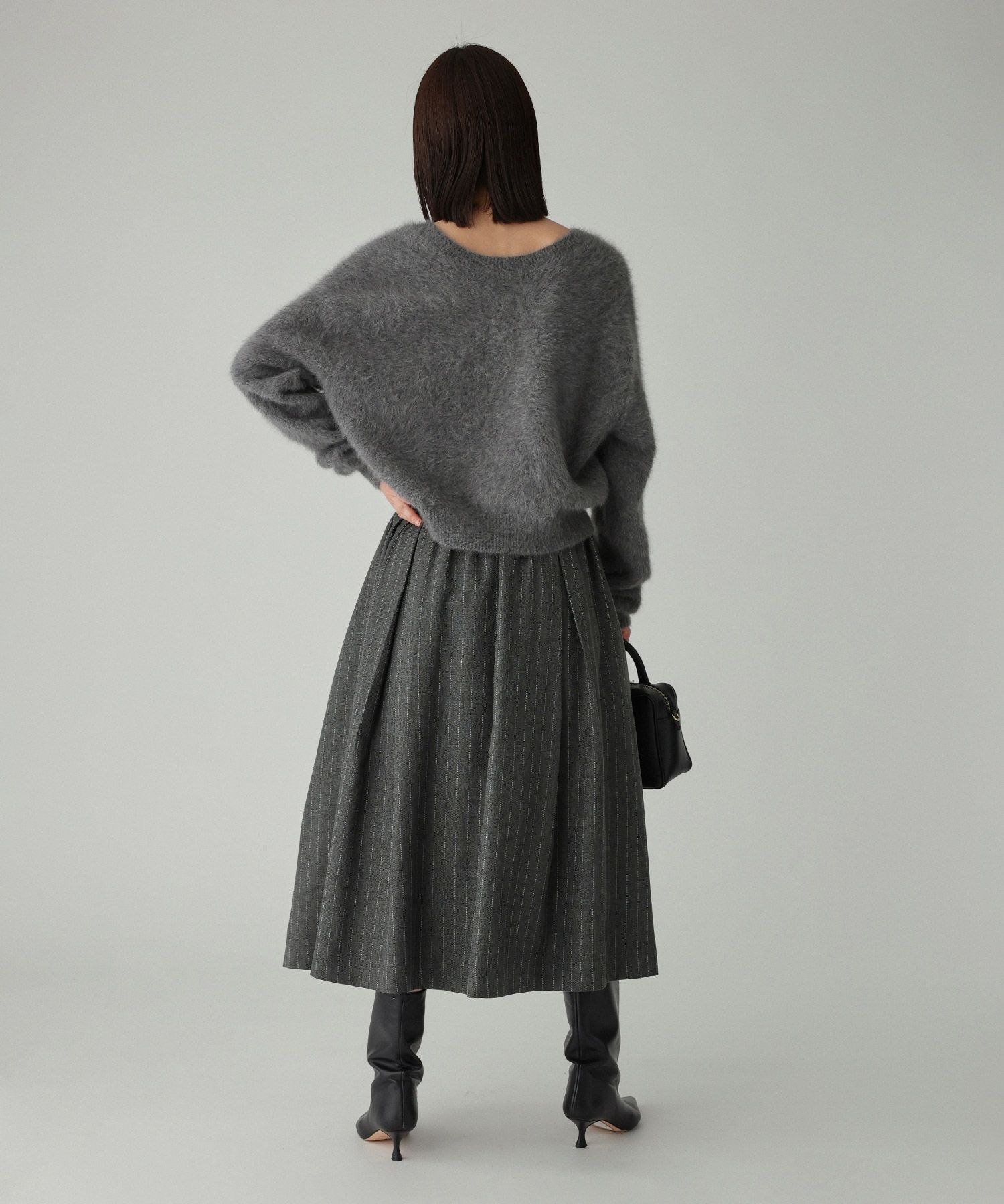 BABYLONE「メランジタックフレアスカート」|スカート|