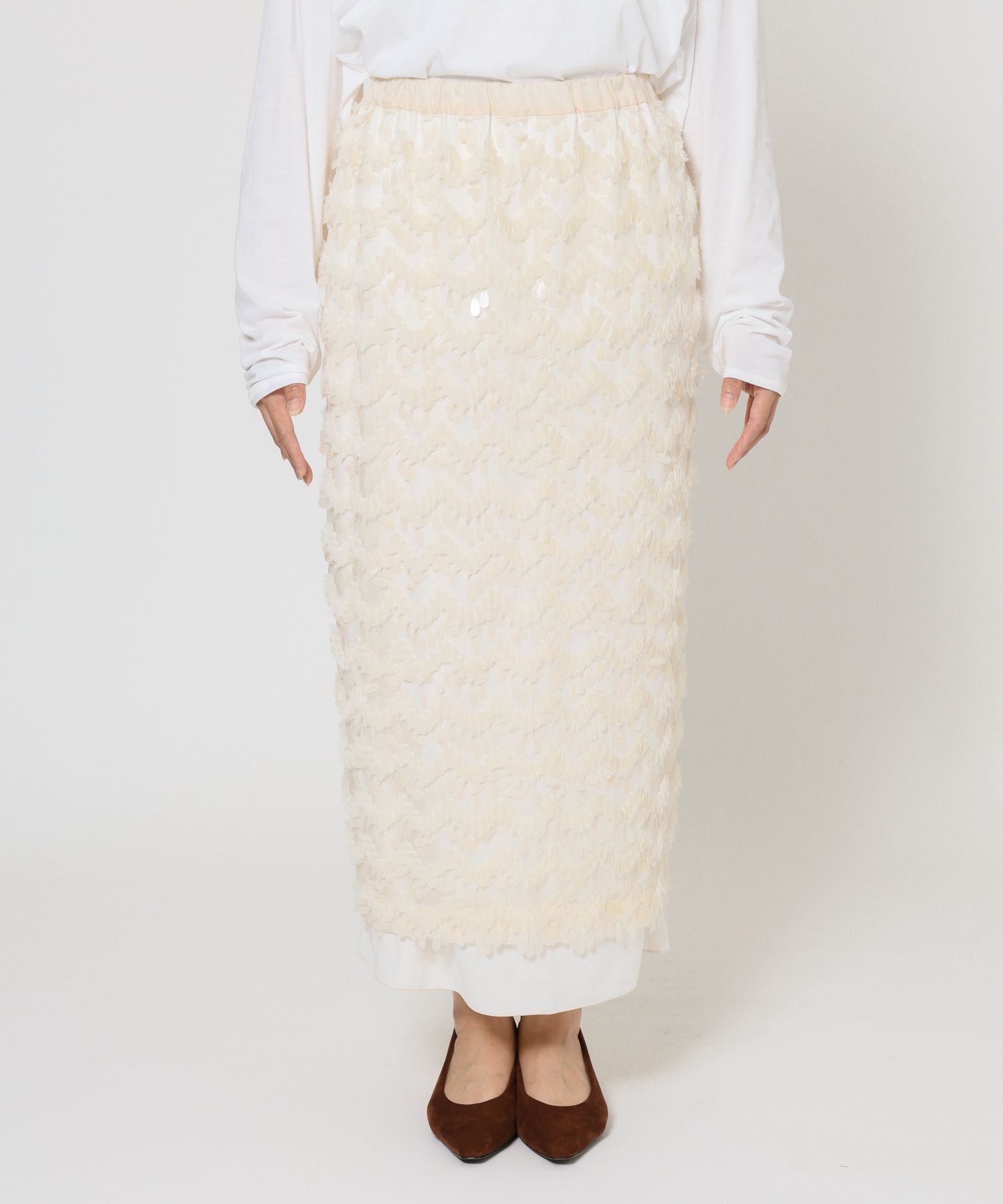 BABYLONE「フェザースパンコールスカート」|スカート|