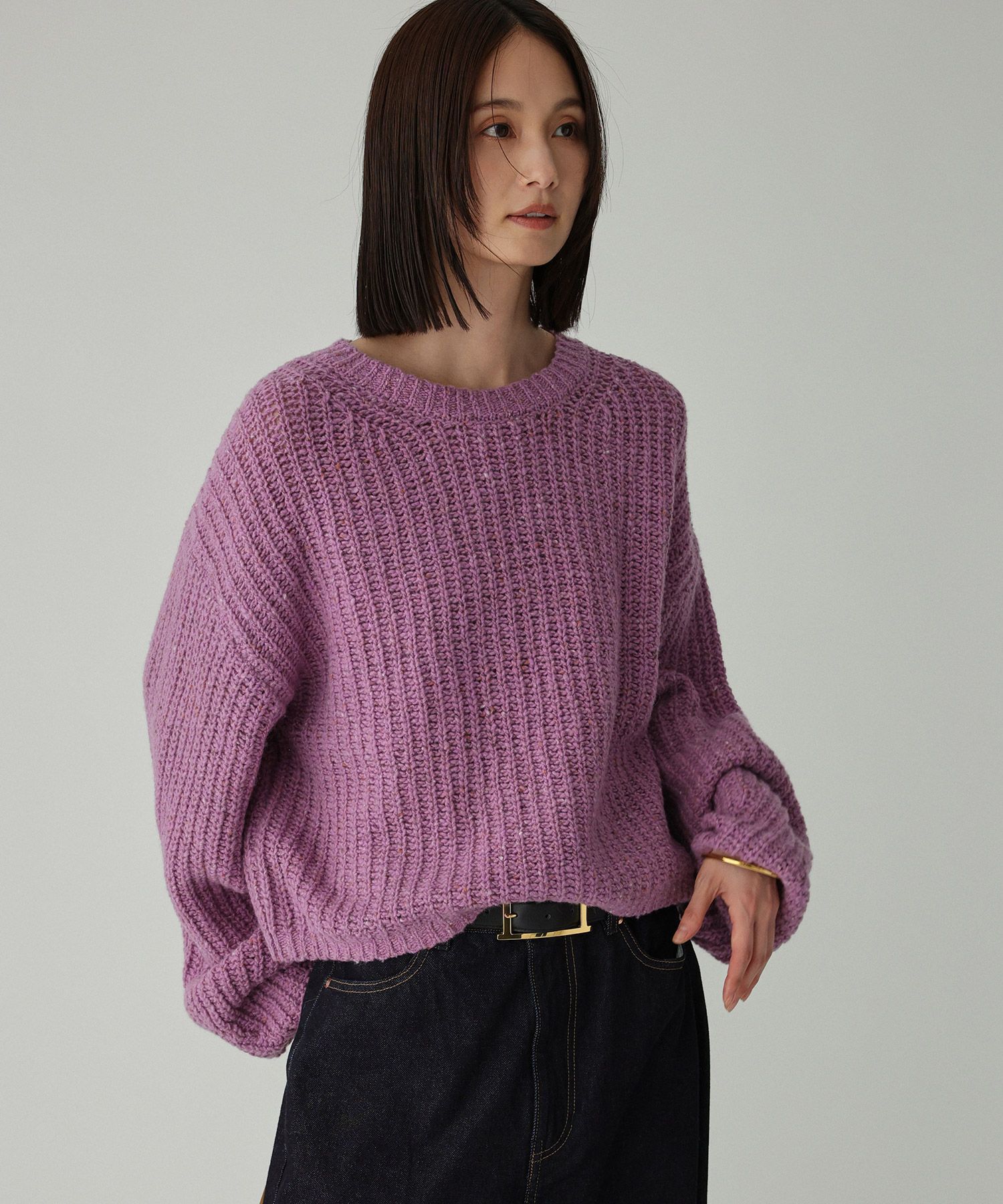 BABYLONE「カラーネップニット」|ニット・セーター|