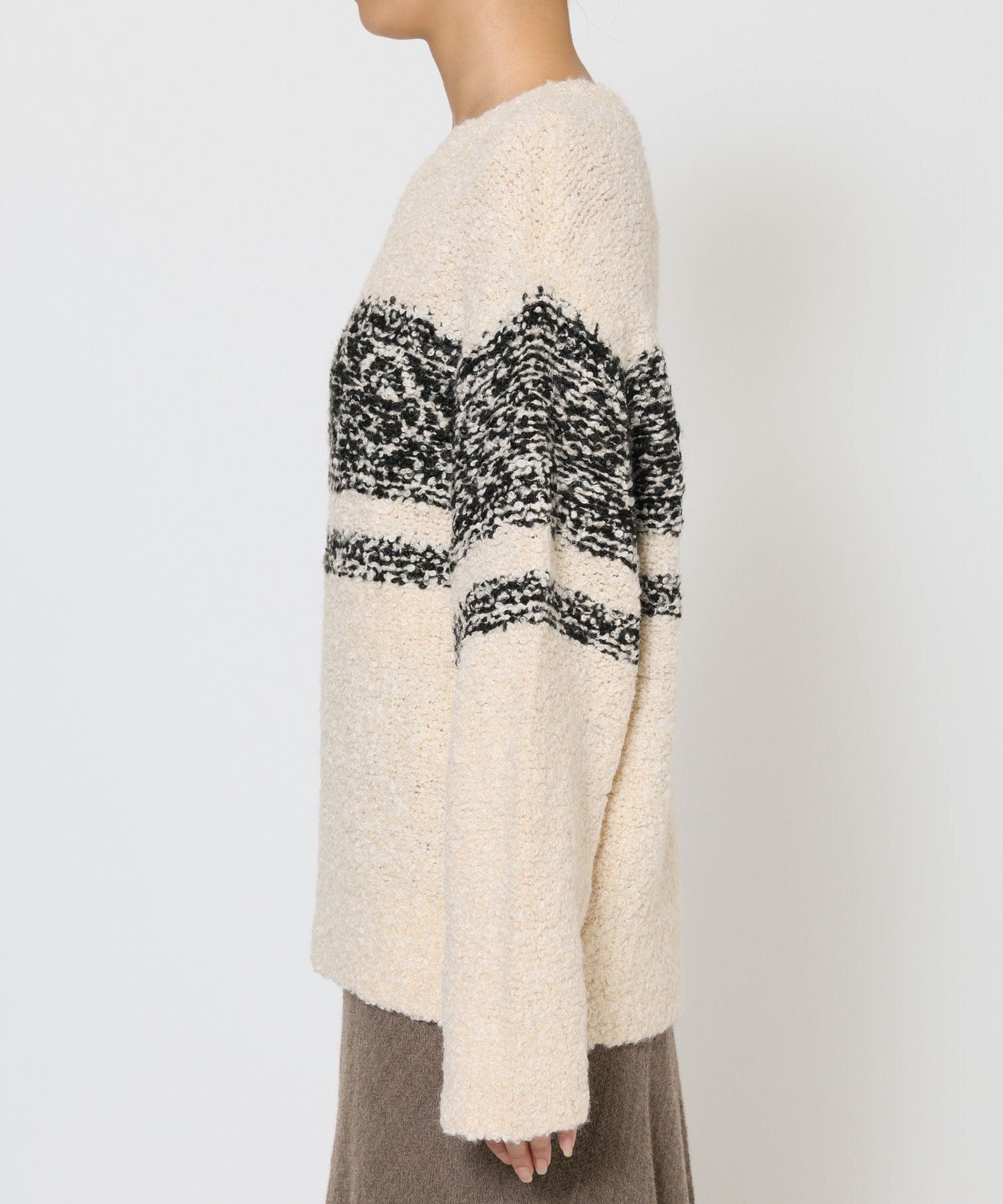 BABYLONE「ブークレーバイカラープルオーバー」|ニット・セーター|