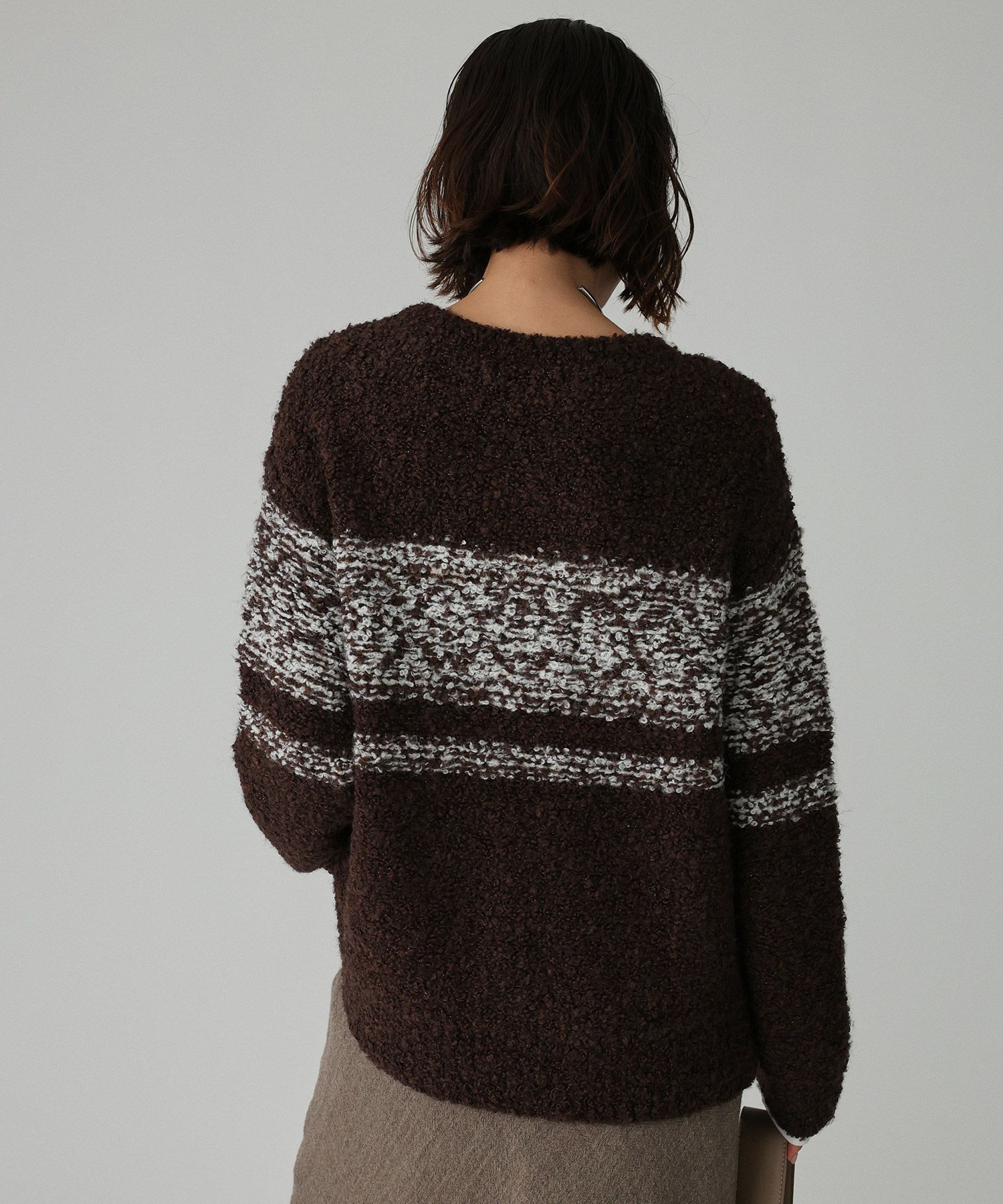 BABYLONE「ブークレーバイカラープルオーバー」|ニット・セーター|