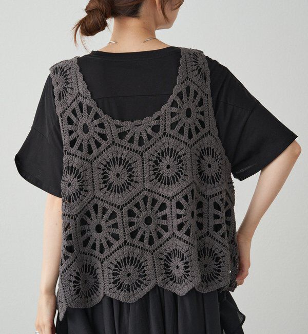  「【25AW】カギ針編み風ビスチェ」|ニット・セーター|
