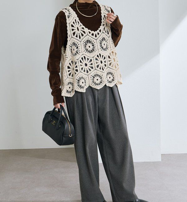  「【25AW】カギ針編み風ビスチェ」|ニット・セーター|