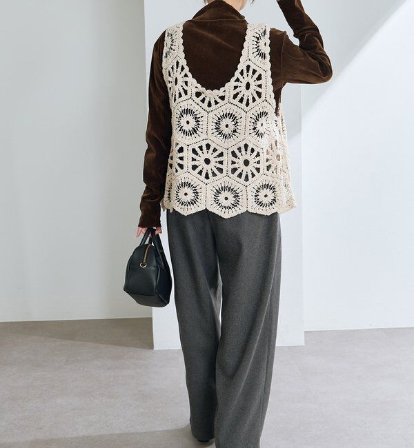  「【25AW】カギ針編み風ビスチェ」|ニット・セーター|