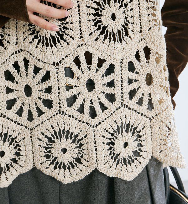  「【25AW】カギ針編み風ビスチェ」|ニット・セーター|