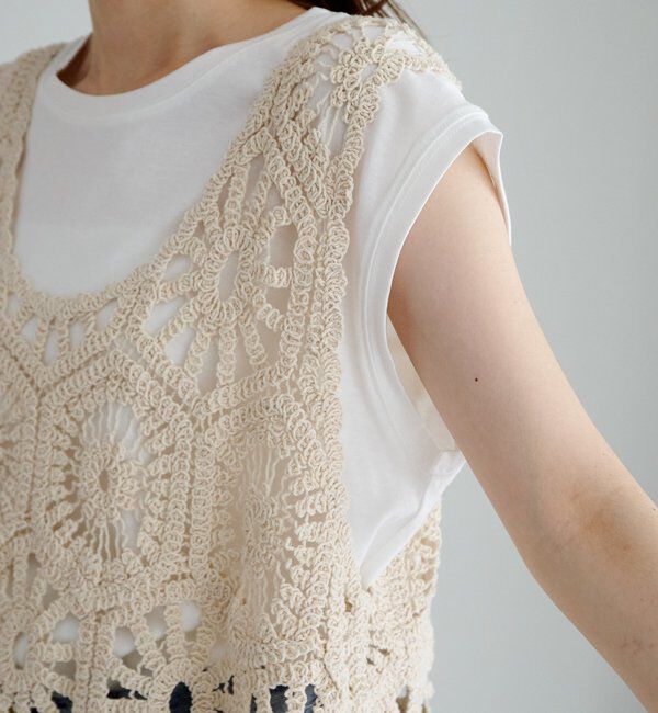  「【25AW】カギ針編み風ビスチェ」|ニット・セーター|