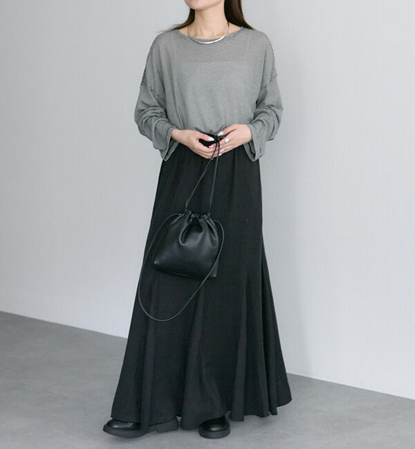  「ミジンボーダーロングスリーブカットソー」|Tシャツ・カットソー|