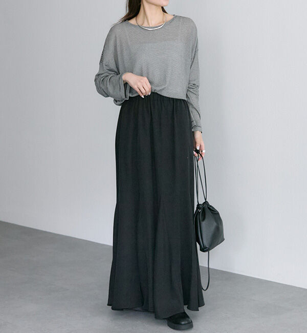  「ミジンボーダーロングスリーブカットソー」|Tシャツ・カットソー|