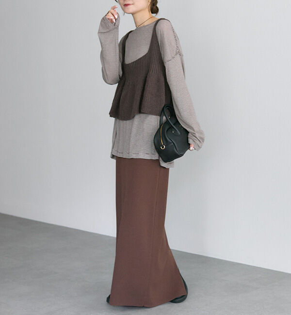  「ミジンボーダーロングスリーブカットソー」|Tシャツ・カットソー|