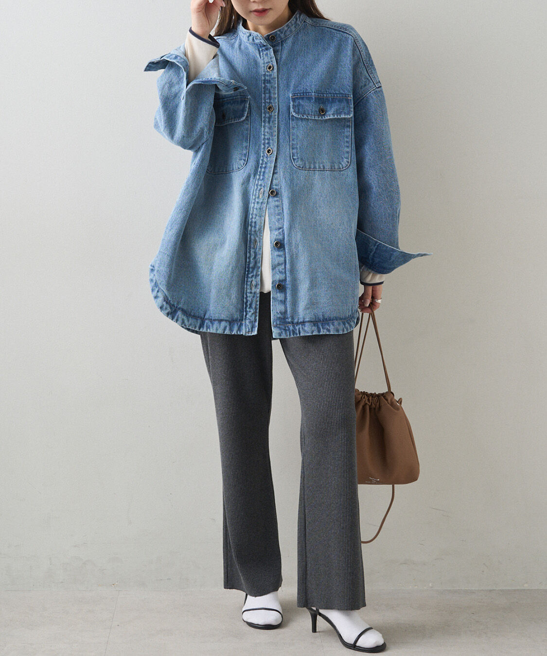  「【-3kg見え◎】微フレアリブパンツ」|その他|